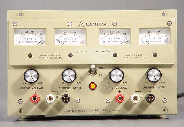 LAMBDA LPD-425A-FM 0-250V@0-.13A DUAL OUTPUT VARIABLE BENCH LAB DC